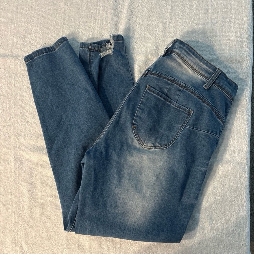 Hot Kiss Blue Relaxed Jeans Classic Denim Style